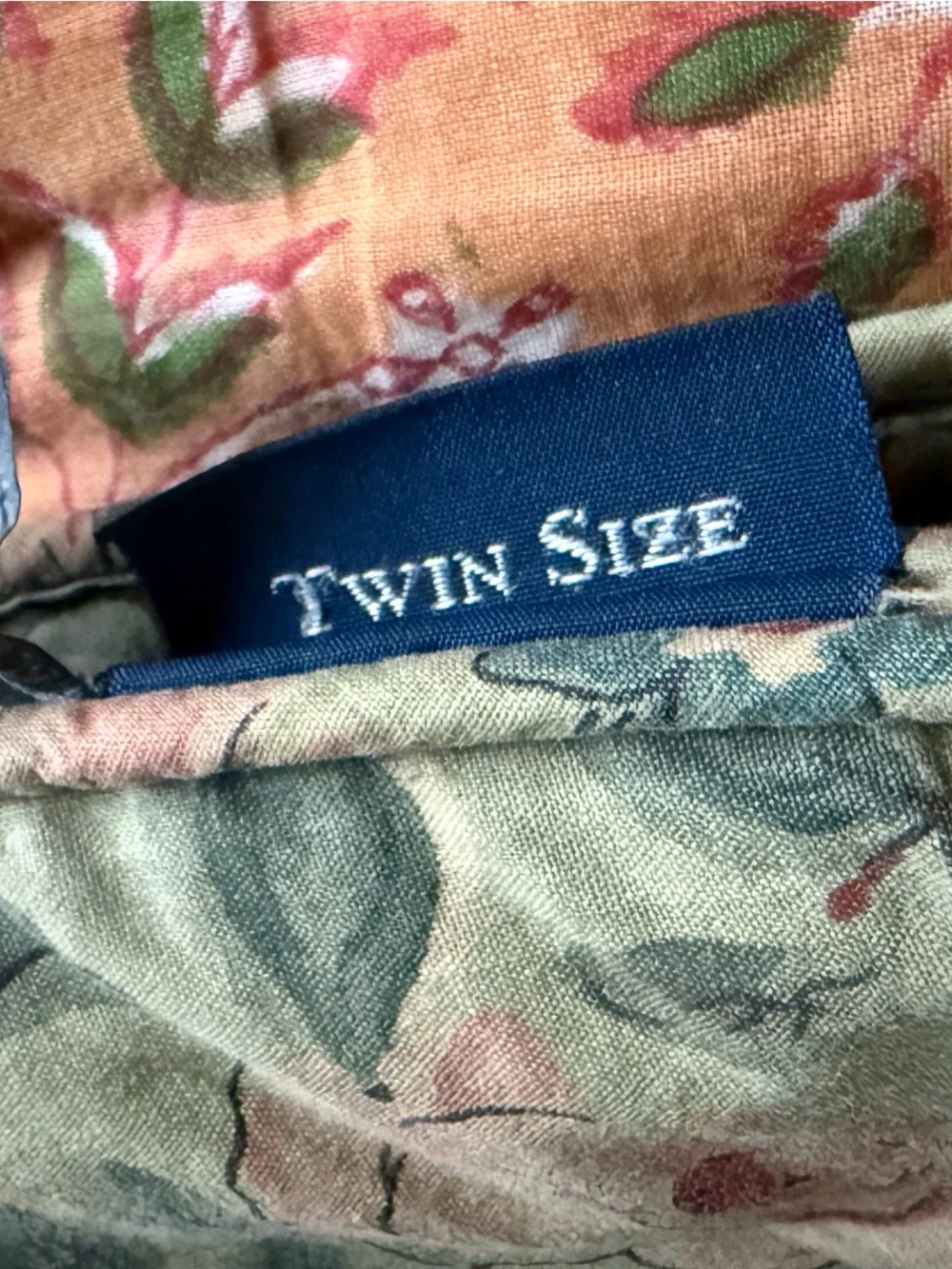 Vintage Ralph Lauren Twin Comforter -Meade-Green-Pink Roses-100% Cotton 1990's